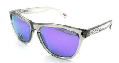 Pre-owned Oakley Frogskins Grey Ink W/violet Iridium Polarized Lens Oo9013-i1 55-17 In Purple