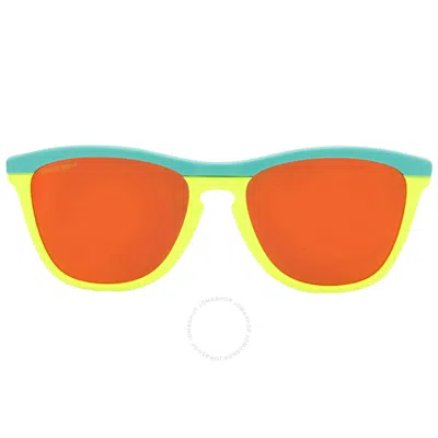 Oakley Frogskins Hybrid Prim Ruby Square Men's Sunglasses Oo9289 928902 55 In Orange