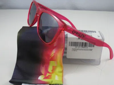 Pre-owned Oakley Frogskins Limited Edition Acid Pink W/grey Lens 24-251 In Gray
