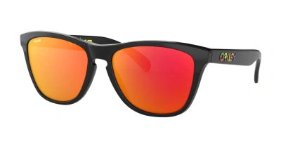 Pre-owned Oakley Frogskins Limited Edition V Rossi Polished Black W/prizm Ruby Oo9013-e6 In Multicolor