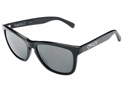 Pre-owned Oakley Frogskins Lx Polarized Sunglasses Oo2043-04 Polished Black/black Iridium