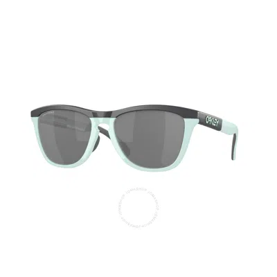 Oakley Men's Frogskins Range Sunglasses, Mirror Oo9284 In Matte Carbon,blue Milkshake