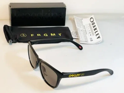 Pre-owned Oakley Frogskins Sunglasses Fragment Yellow Limited Edition Prizm Grey Lens In Gray