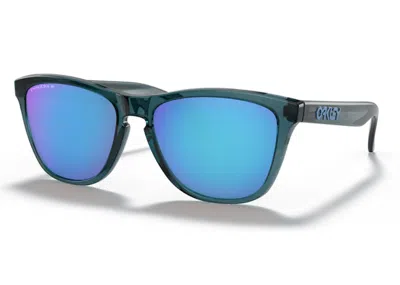 Pre-owned Oakley Frogskins Sunglasses In Crystal Black/prizm Sapphire (0oo9013 9013f655)
