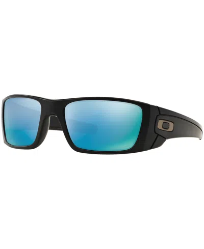 Oakley Fuel Cell Prizm Deep H20 Polarized Sunglasses, Oo9096 In Black Blue,blue Mirror Polar