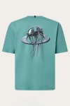 Oakley Futurescape Iced Jelly Fish Graphic Tee In Pacific, Men's At Urban Outfitters In Green