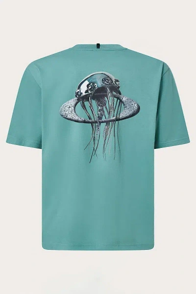 Oakley Futurescape Iced Jelly Fish Graphic Tee In Pacific, Men's At Urban Outfitters In Green