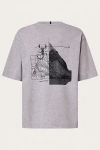 Oakley Futurescape Scorpion Graphic Tee In Grey, Men's At Urban Outfitters In Gray