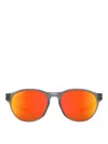 Oakley Womens Grey Oo9126 Reedmace Round-frame Acetate Sunglasses In Silver