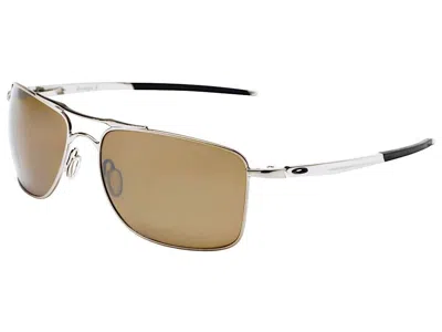 Pre-owned Oakley Gauge 8 L Polarized Sunglasses Oo4124-0562 Chrome/tungsten Iridium