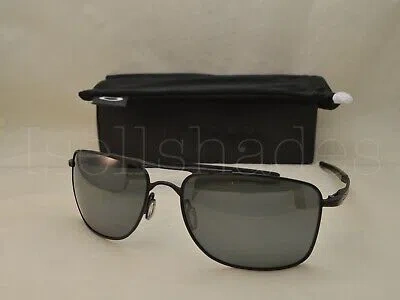 Pre-owned Oakley Gauge 8 (oo4124-02 62) Matte Black With Prizm Black Polarized Lens