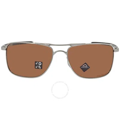 Oakley Gauge 8 Prizm Tungsten Polarized Rectangular Men's Sunglasses Oo4124 412409 62 In Metallic