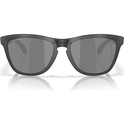 Oakley Gender Inclusive Frogskins Range Xl 58mm Polarized Round Sunglasses In Black