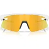 Oakley Gender Inclusive Rslv Lite 50mm Rectangle Sunglasses In White