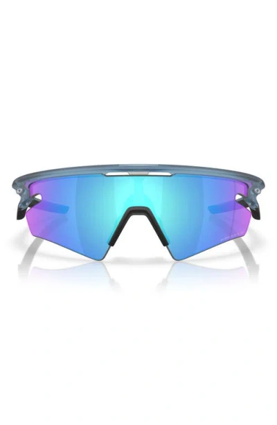 Oakley Gender Inclusive Sphaera 36mm Polarized Rectangle Shield Sunglasses In Blue