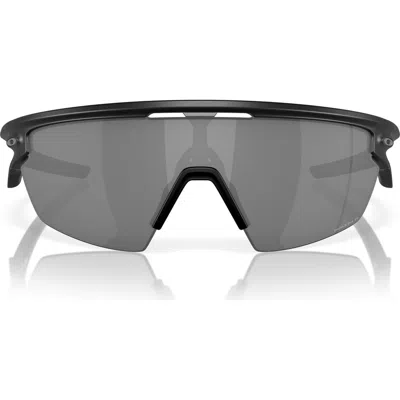 Oakley Gender Inclusive Sphaera 36mm Polarized Rectangle Sunglasses In Black