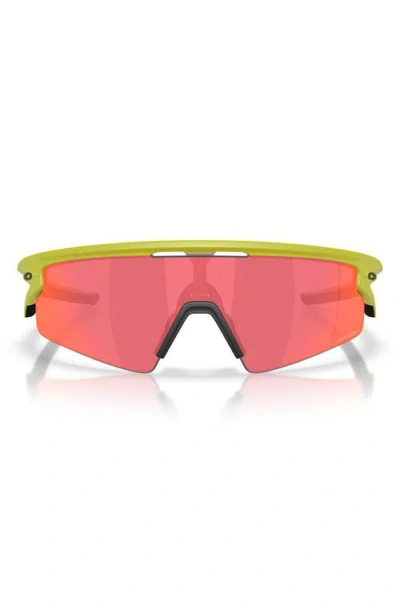 Oakley Gender Inclusive Sphaera Strike 37mm Shield Sunglasses In Pink