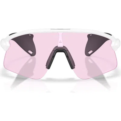Oakley Gender Inclusive Stunt Devil S 136mm Rectangle Shield Sunglasses In Pink