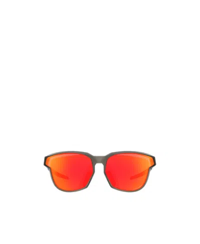 Oakley Round-frame Mirrored Sunglasses In Red