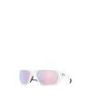 Oakley Geometric Frame Sunglasses In White