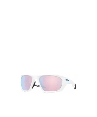 Oakley Geometric Frame Sunglasses In White