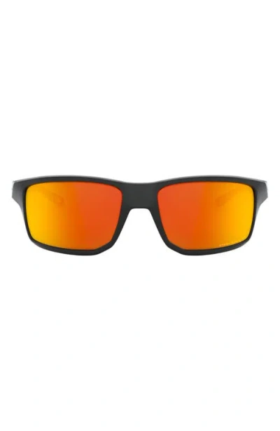 Oakley Gibston Polarized Square Sunglasses, 61mm In Black/prizm Ruby