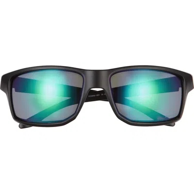 Oakley Gibston 61mm Wrap Sunglasses In Matte Black/prizm Jade