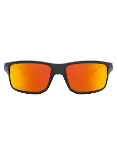 Oakley Gibston Mirrored Lenses Sunglasses In Black