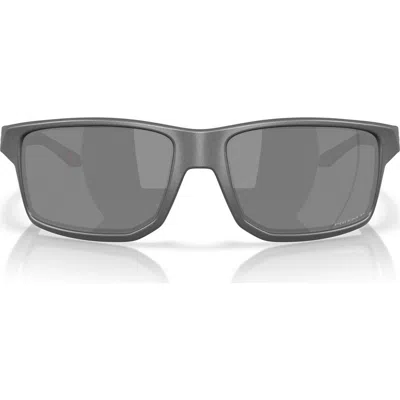 Oakley Gibston Xl 62mm Rectangular Sunglasses In Black Grey