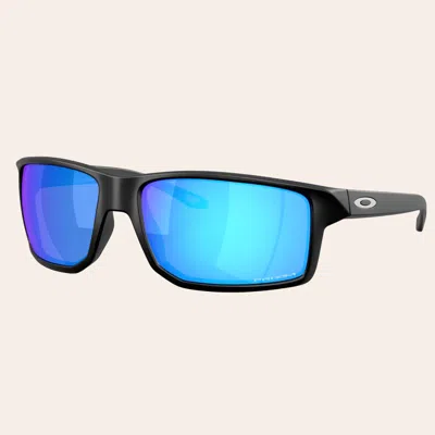 Oakley Gibston Xl Matte Black & Prizm Sapphire Polarized Sunglasses
