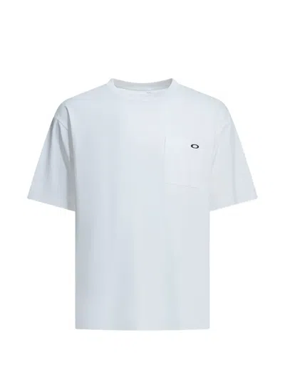 Oakley Graphic-print Chest-pocket T-shirt In White