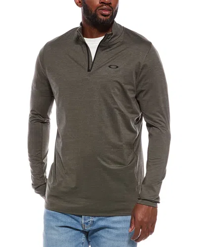 Oakley Gravity Range 1-4-zip Pullover In Green
