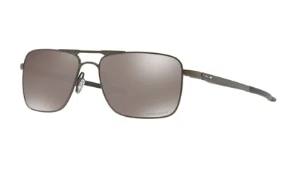 Pre-owned Oakley Guage 6 Oo6038-0657 Sunglasses Prizm Black Polarized Lenses Pewter