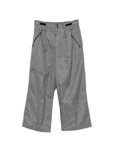Oakley Heirloon Pleated Wide-leg Trousers In Gray