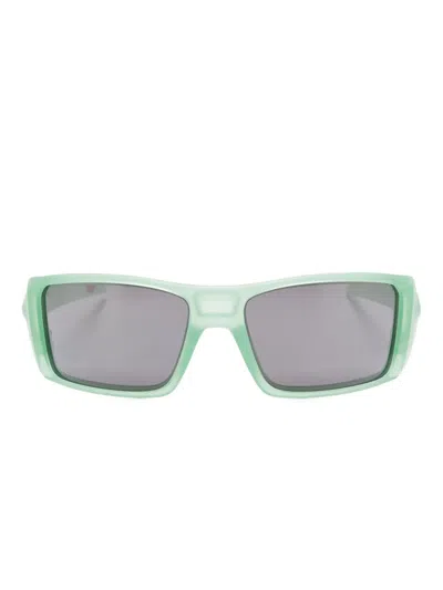 Oakley Heliostat Matte Translucent Rectangle Sunglasses