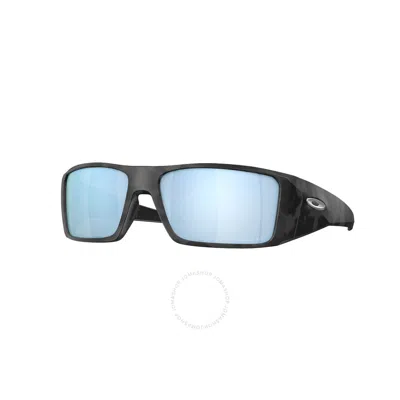Oakley Heliostat Prizm Deep Water Polarized Wrap Men's Sunglasses Oo9231 923105 61 In Blue