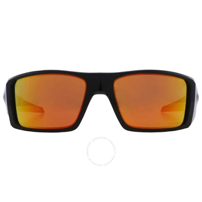 Oakley Heliostat Prizm Ruby Wrap Men's Sunglasses Oo9231 923106 61 In Black / Ruby