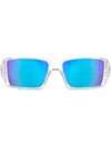 Oakley Heliostat Rectangle-frame Sunglasses In Nude