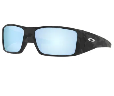 Pre-owned Oakley Heliostat Sunglasses - 2024 - Matte Black Camo W/prizm Water Polarized In Prizm Deep Water Polarized