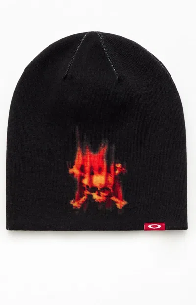Oakley Heritage Flame Beanie In Black