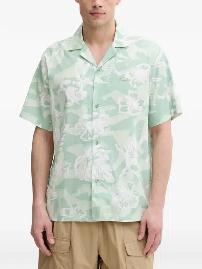Oakley Hibiscus Breeze Floral-print Short-sleeve Shirt In Green