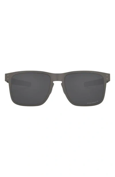 Oakley Holbrook 55mm Prizm™ Polarized Square Sunglasses In Matte Gunmetal/prizm Black
