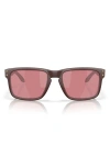 Oakley Holbrook 56mm Prizm™ Rectangular Sunglasses In Black