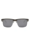 Oakley Holbrook™ 57mm Prizm™ Polarized Keyhole Sunglasses In Black