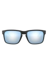 Oakley Holbrook™ 57mm Prizm™ Polarized Keyhole Sunglasses In Black
