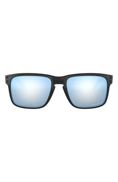 Oakley Holbrook™ 57mm Prizm™ Polarized Keyhole Sunglasses In Black