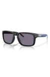 Oakley Holbrook™ Fathom Collection 57mm Prizm™ Polarized Square Sunglasses In Shiny Black