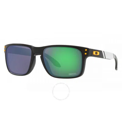 Oakley Holbrook Men's Sunglasses, Oo9102 Nfl Collection In Jets Matte Black