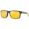 Oakley Holbrook Matte Carbon With Prizm 24k Polarized In Gold/grey