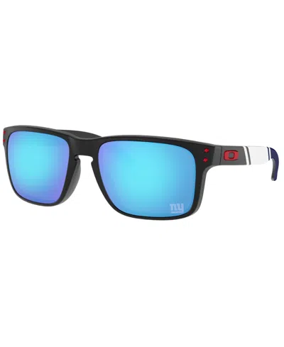 Oakley Holbrook Men's Sunglasses, Oo9102 Nfl Collection In Matte Black - Ny Giants